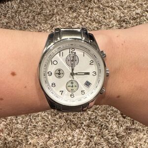 Fossil Silver Chronograph Watch